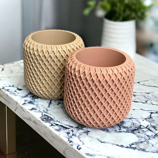 Candle Jar with Textured 3D Pattern